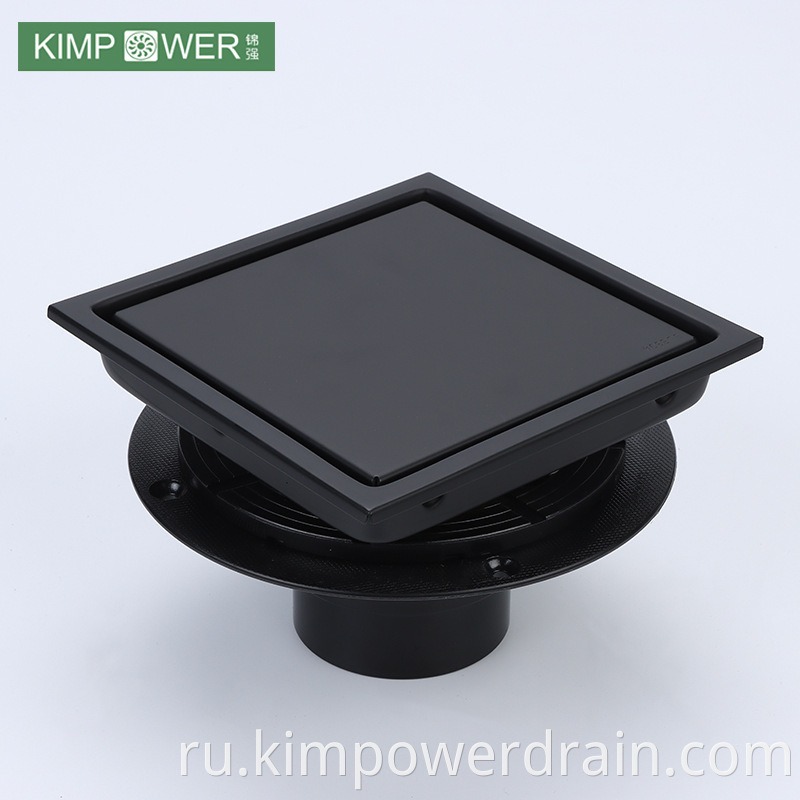 black floor drain